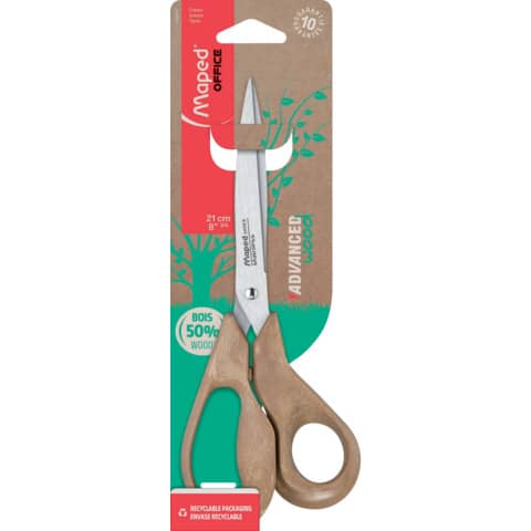 Maped Schere ADVANCED WOOD, Länge: 210 mm, asymmetrisch (EAN: 3154144991117)