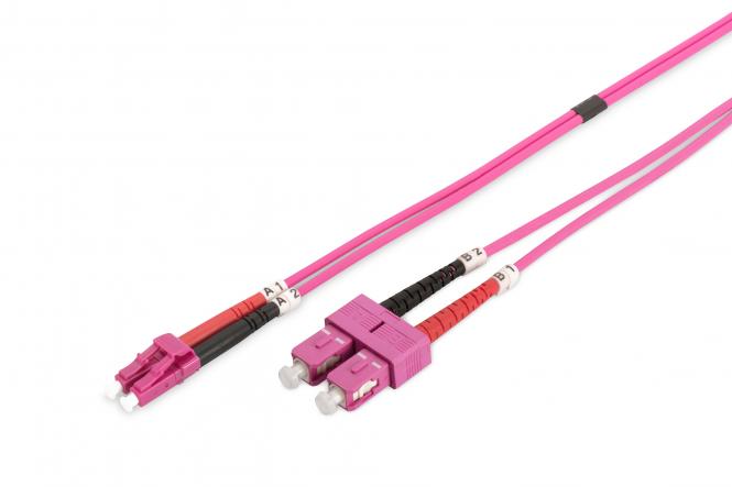 DIGITUS LWL Patchkabel, LC-Duplex - SC-Duplex, OM4, 5,0 m (EAN: 4016032308942)