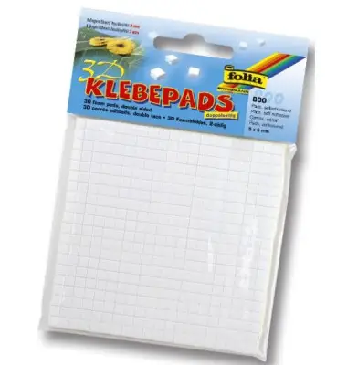 folia 3D-Klebepads, 5 x 5 mm, weiß, sortiert (EAN: 4001868230550)