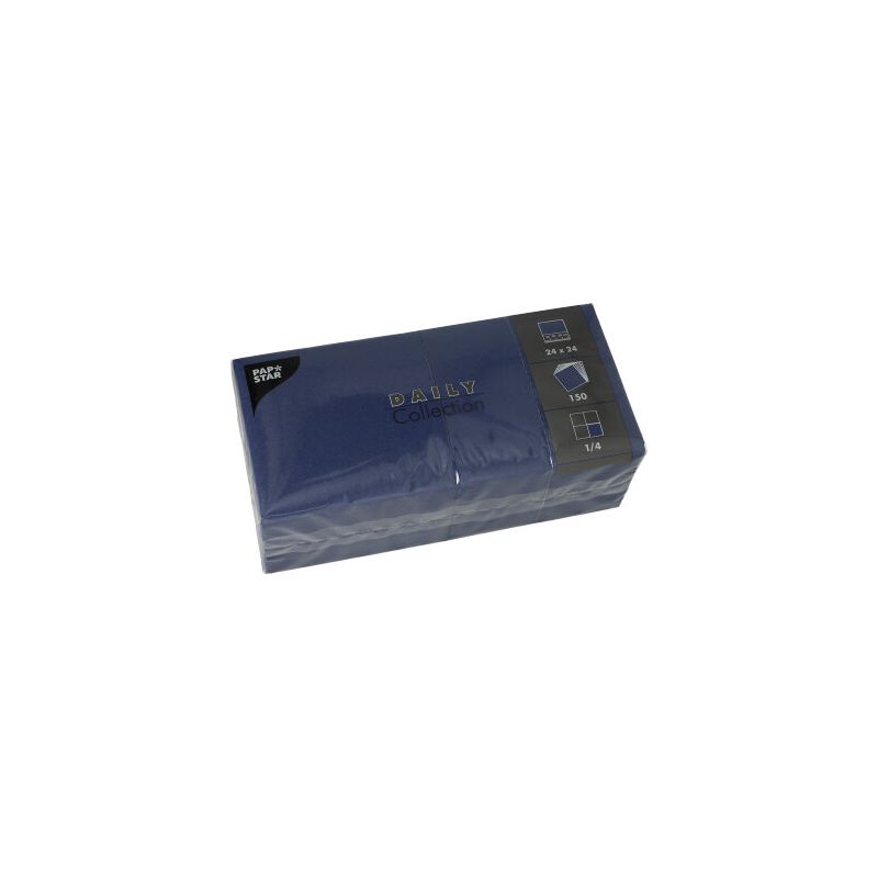 PAPSTAR Cocktail-Servietten, 240 x 240 mm, 3-lagig, blau (EAN: 4002911593622)