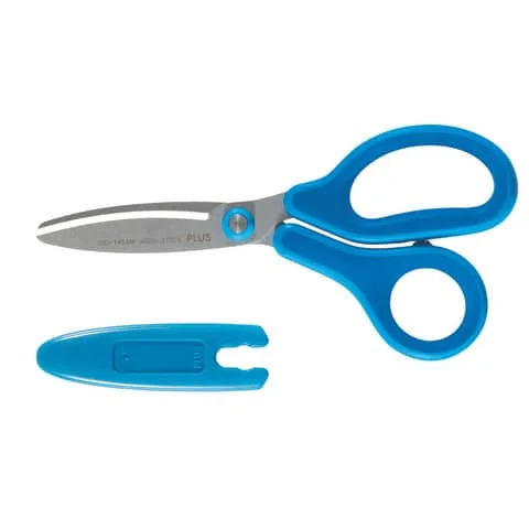 PLUS JAPAN Kinder-Bastelschere FITCUTCURVE KIDS, rund, blau (EAN: 4977564679095)