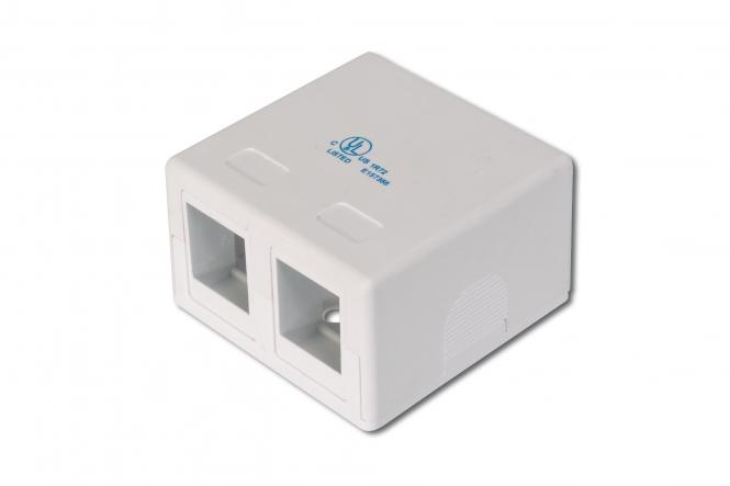 DIGITUS Leergehäuse für 2 Keystone-Module, reinweiß (EAN: 4016032180135)