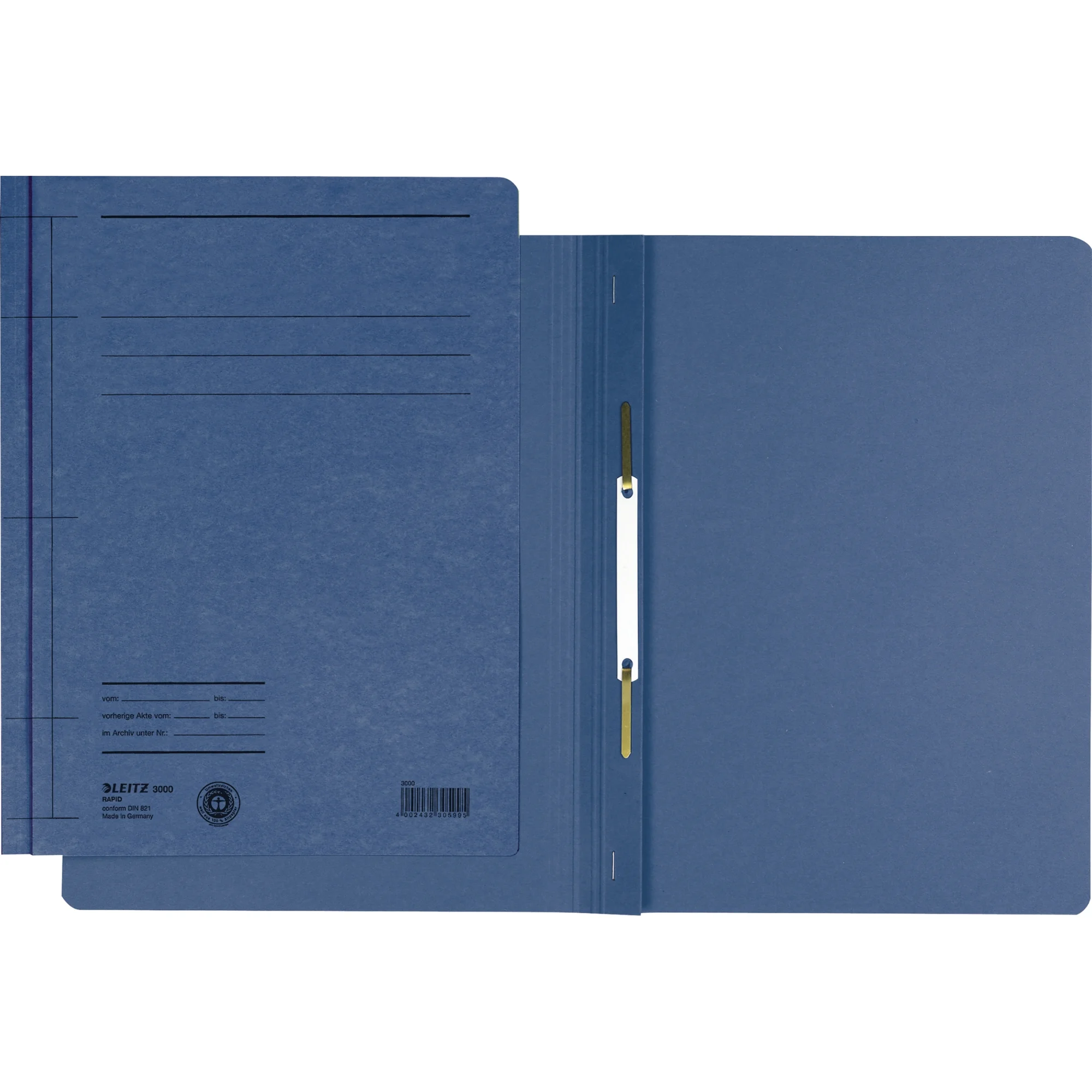 LEITZ Schnellhefter Rapid, DIN A4, Manilakarton, blau (EAN: 4002432306015)