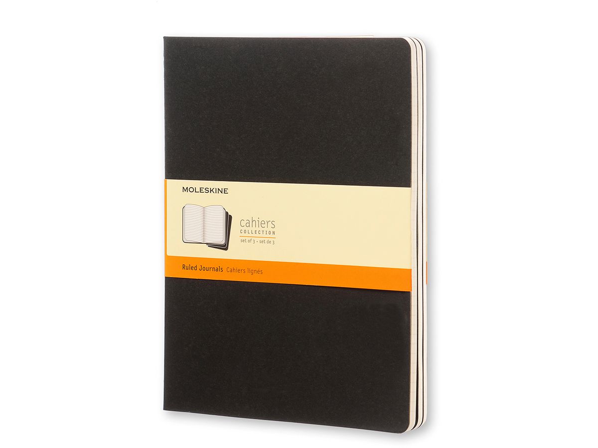 MOLESKINE Notizheft Cahier, XL, liniert, Karton, schwarz (EAN: 9788883705014)