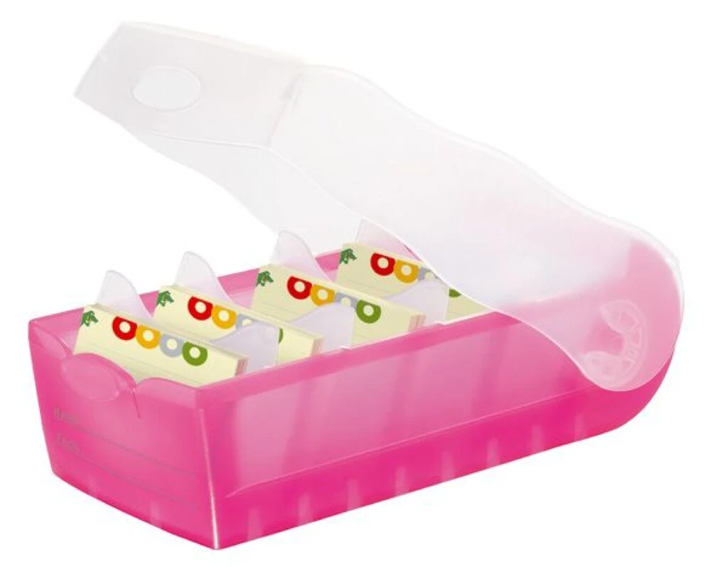 HAN Lernkartei CROCO, A7 quer, pink-transluzent (EAN: 4012473997172)