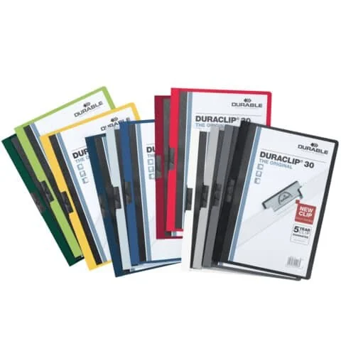 DURABLE Klemmhefter DURACLIP ORIGINAL 30, DIN A4, sortiert (EAN: 4005546225326)