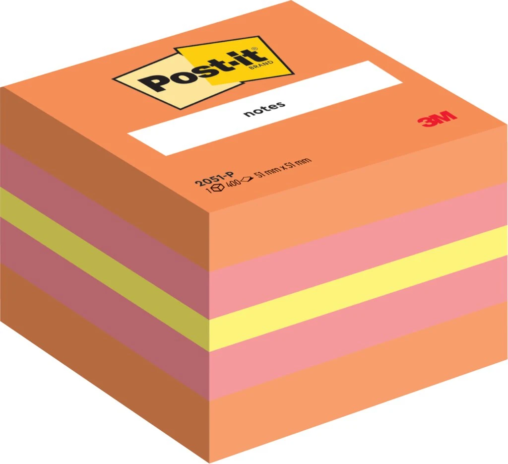 Post-it Haftnotiz-Würfel notes Mini, 51 x 51 mm, mehrfarbig (EAN: 4001895853821)