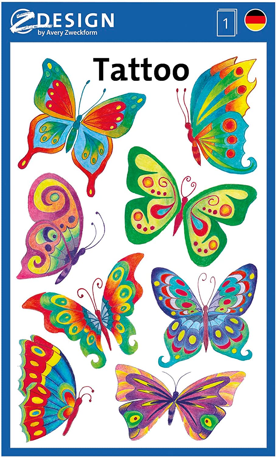 ZDesign KIDS Kinder-Tattoos "Schmetterling" (EAN: 4004182567425)
