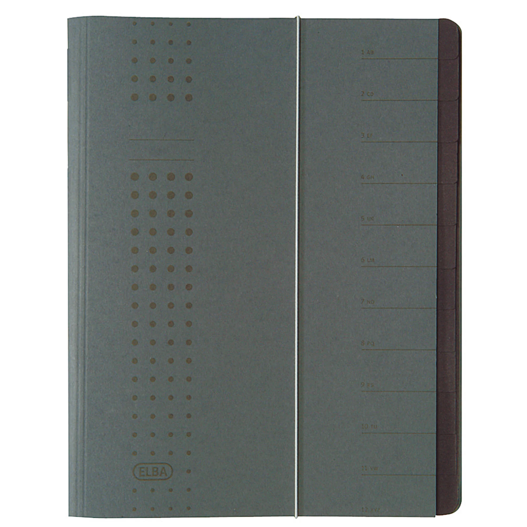 ELBA chic-Ordnungsmappe, A4 anthrazit, Fächer 1-12, Karton (EAN: 4002030047730)