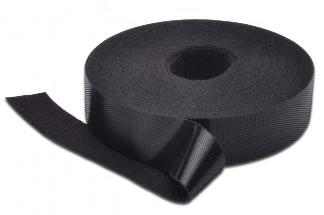 DIGITUS Klettband, 20 mm x 10 m, schwarz (EAN: 4016032338260)