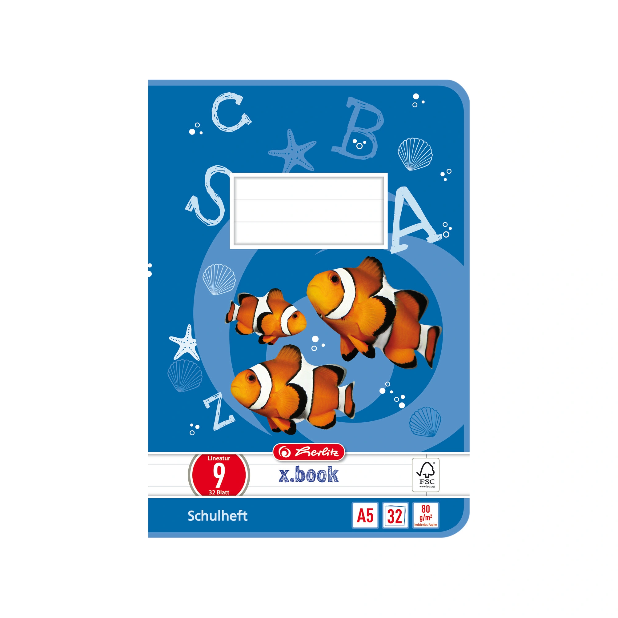 herlitz Schulheft x.book, DIN A5, Lineatur 9 / liniert (EAN: 4008110340098)