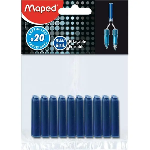 Maped Standard-Tintenpatronen, blau, im Blister (EAN: 3154142219107)