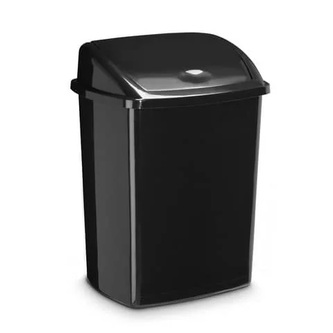 CEP Abfallbehälter ROSSIGNOL, mit Einwurfklappe, 50 Liter, schwarz (EAN: 3019920919498)