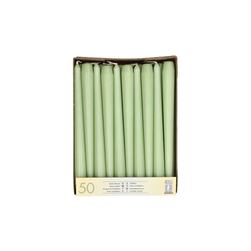 STARPAK Leuchterkerzen, 22 mm, jadegrün, 50er Pack (EAN: 4002911533642)