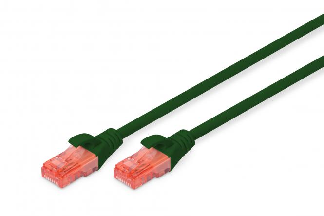DIGITUS Patchkabel, Kat.6, U/UTP, 0,50 m, grün (EAN: 4016032387633)