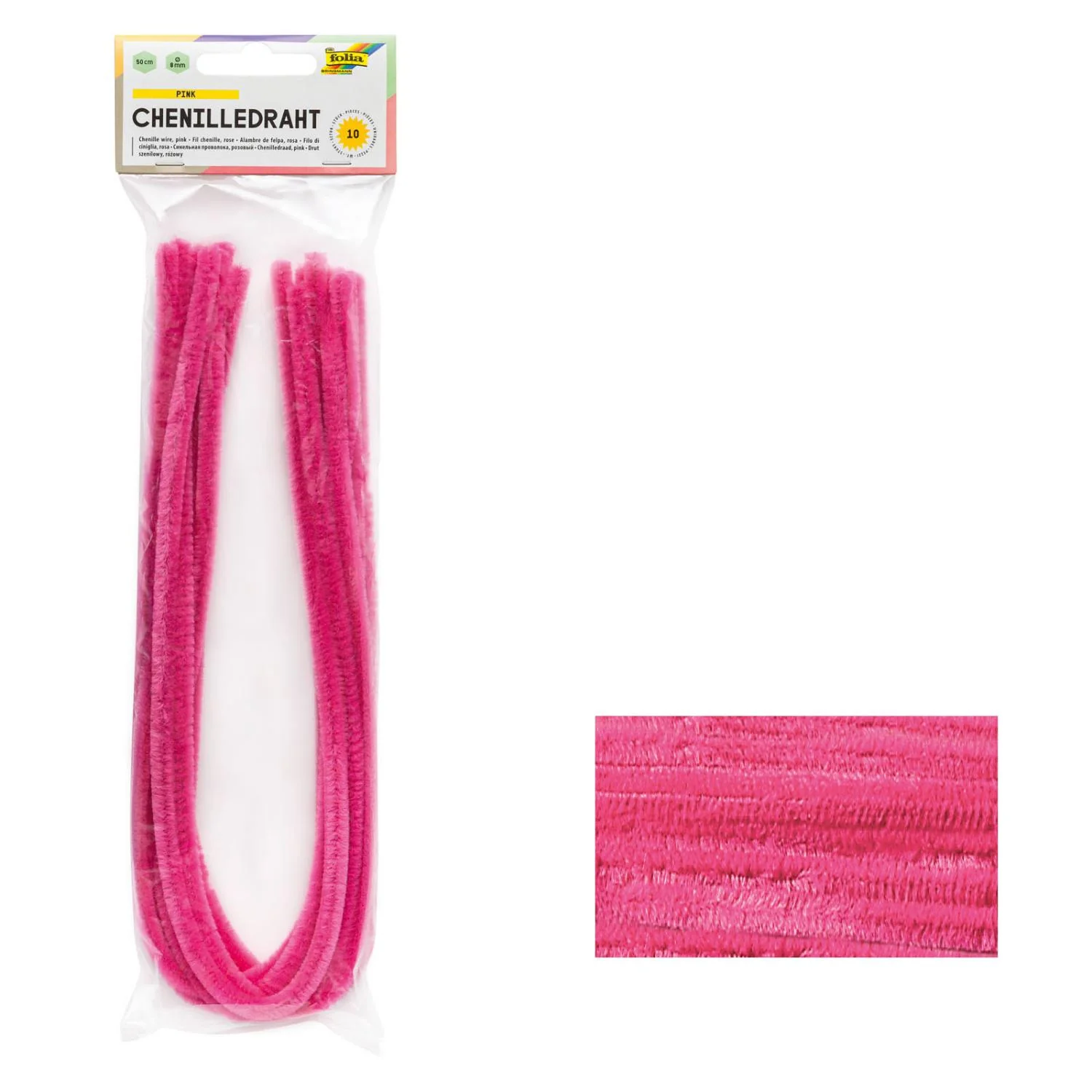 folia Chenilledraht (Pfeifenputzer), pink (EAN: 4001868780239)
