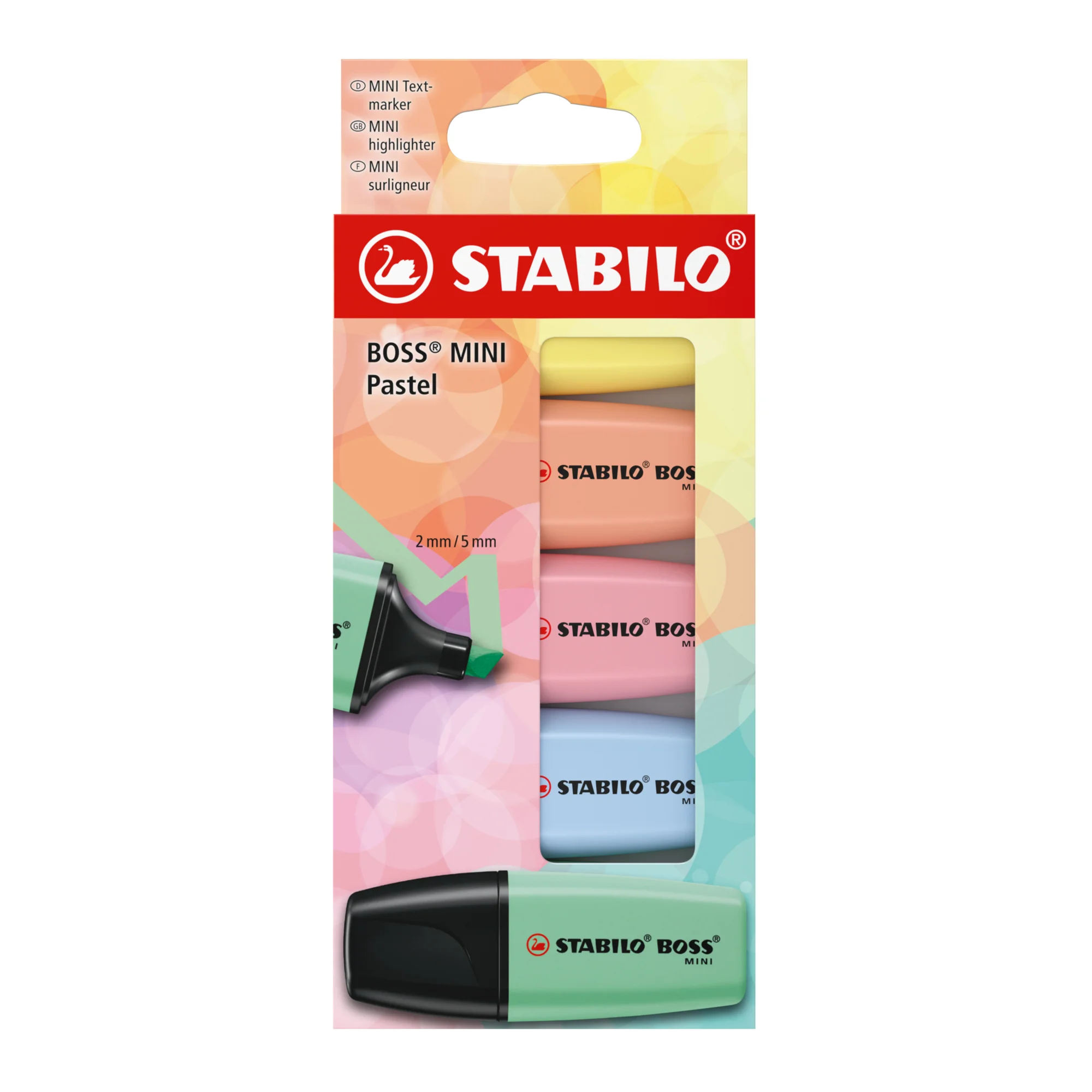 STABILO Textmarker BOSS MINI Pastel, 5er Kartonetui (EAN: 4006381616911)