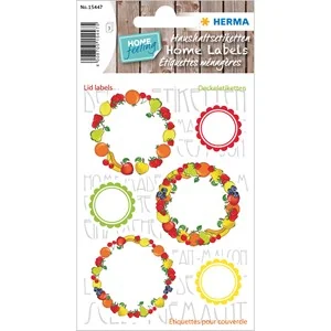 HERMA Deckeletiketten HOME "New Look Obst I", bunt (EAN: 4008705154475)