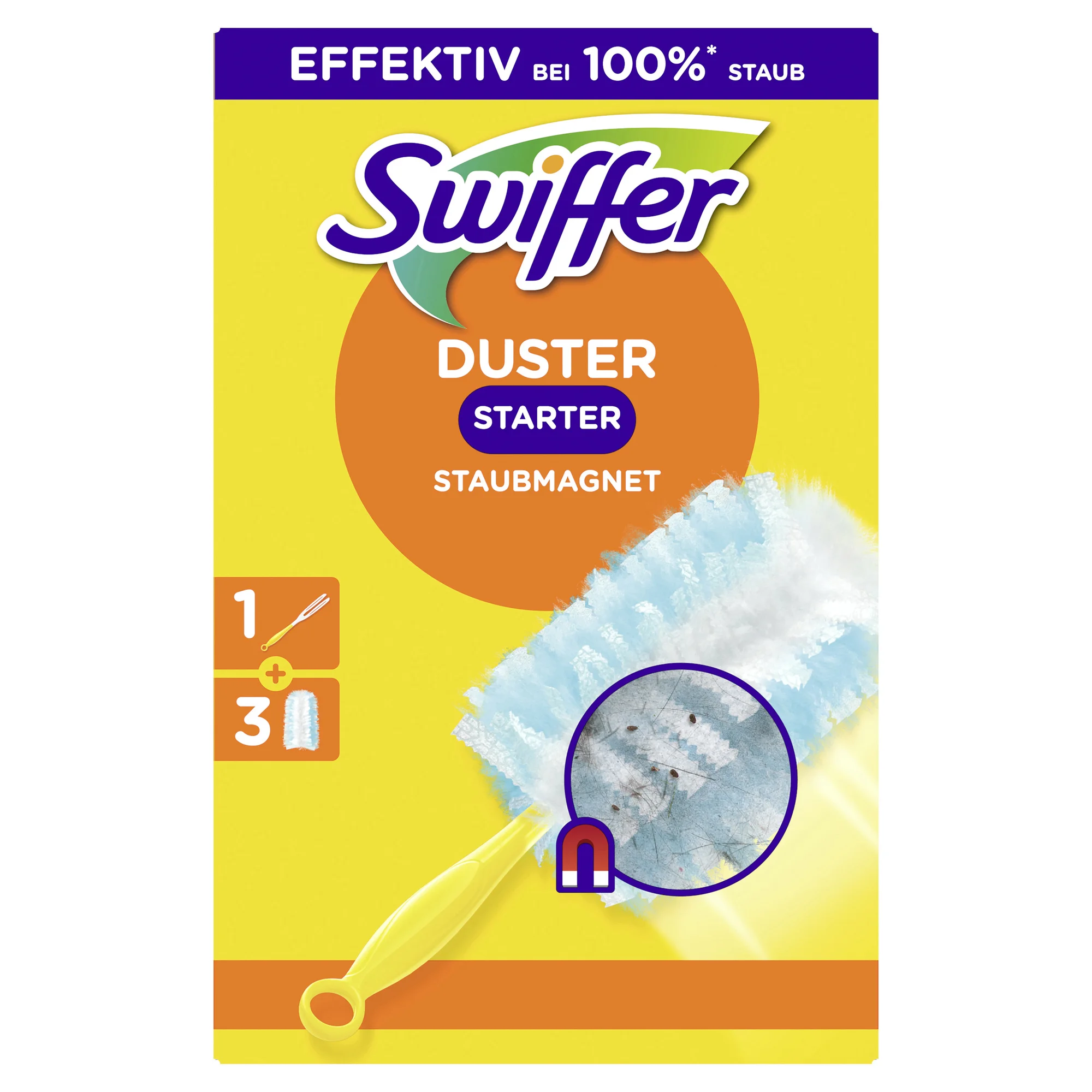 Swiffer Staubmagnet Starter-Set, 1 Handgriff + 3 Tücher (EAN: 8700216676977)