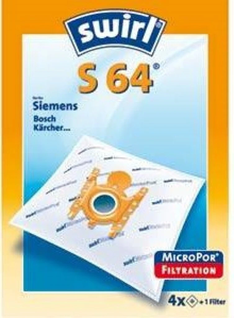 swirl Staubsaugerbeutel S 64, mit MicroporPlus-Filter (EAN: 4006508170678)