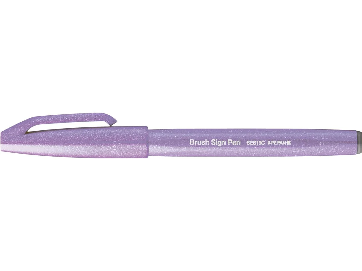 PentelArts Faserschreiber Brush Sign Pen SES15, flieder (EAN: 4902506412959)