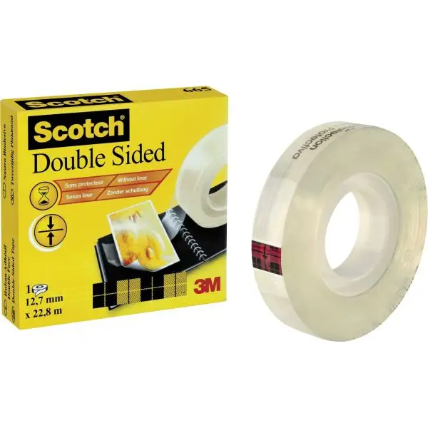 3M Scotch doppelseitiger Klebefilm 665, 12 mm x 22,8 m (EAN: 0021200726538)