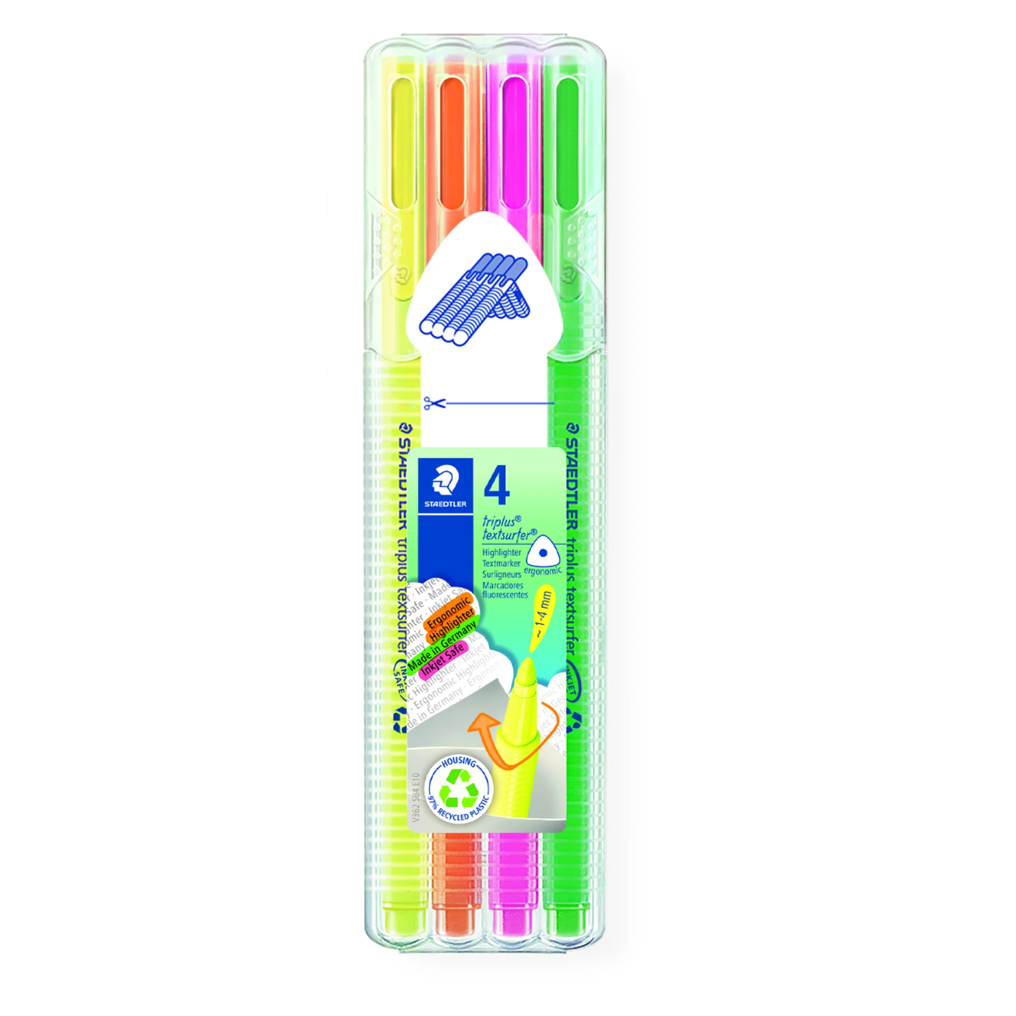 STAEDTLER Textmarker "triplus textsurfer", 4er Etui (EAN: 4007817362020)