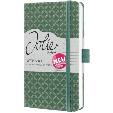 sigel Notizbuch Jolie Flair, Kunstleder, DIN A6, naturgrün (EAN: 4004360776663)