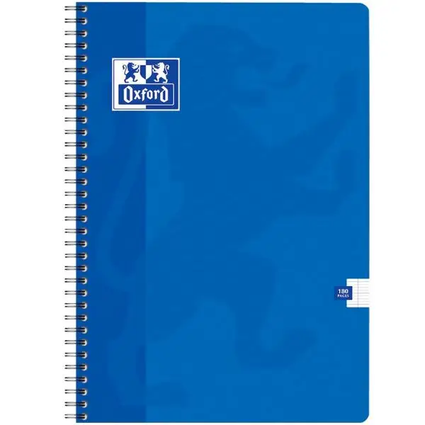 Oxford Spiralbuch, DIN A4, Seyès, 90 Blatt, farbig sortiert (EAN: 3020123775637)