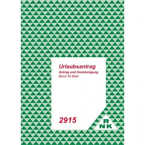 RNK Verlag Vordruck "Urlaubsantrag", Block, DIN A5 (EAN: 4002871291507)