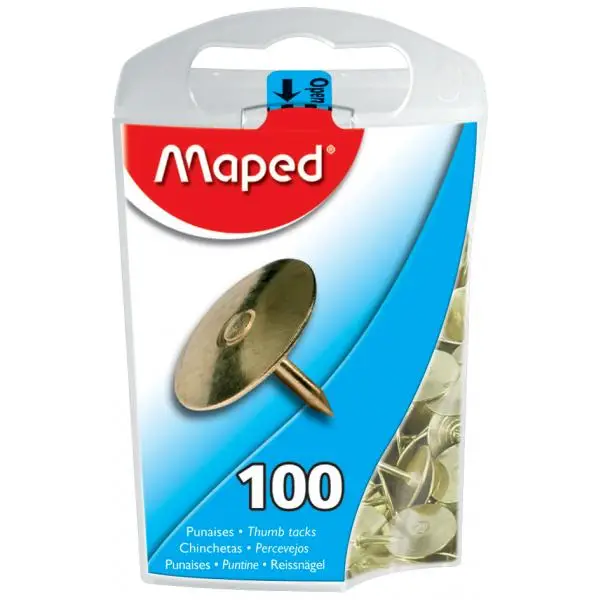 Maped Reißnägel, verkupfert, Durchmesser: 10 mm (EAN: 3154143110113)