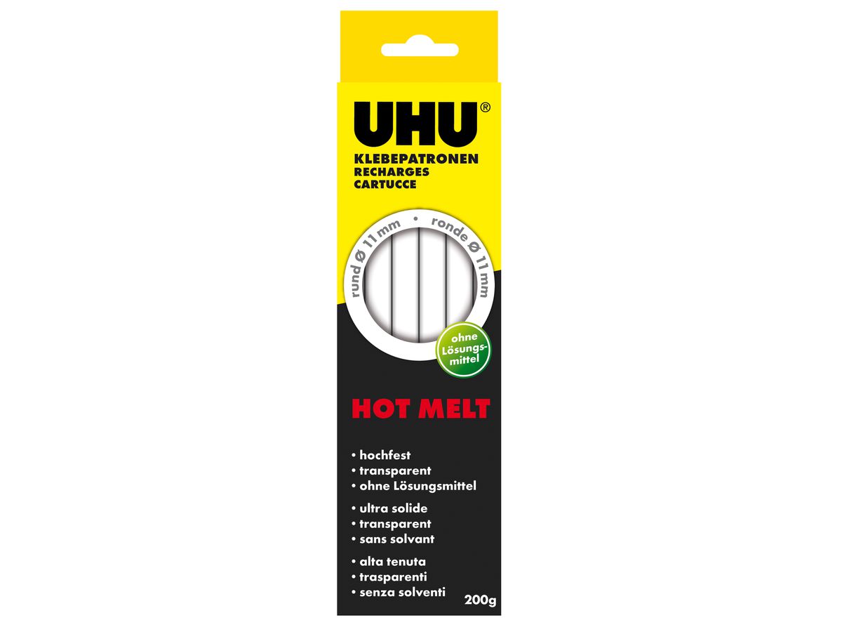 UHU Heißklebepatrone Hot Melt, 200 g, transparent (EAN: 4026700478655)