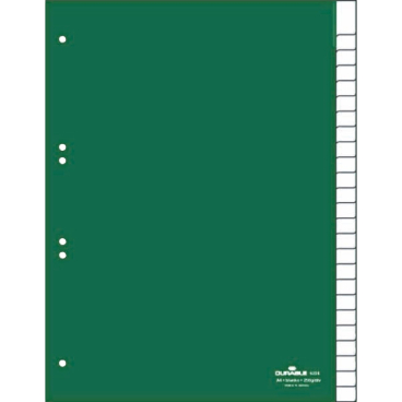 DURABLE Kunststoff-Register, PP, Stärke: 0,12 mm, 25-teilig (EAN: 4005546620220)