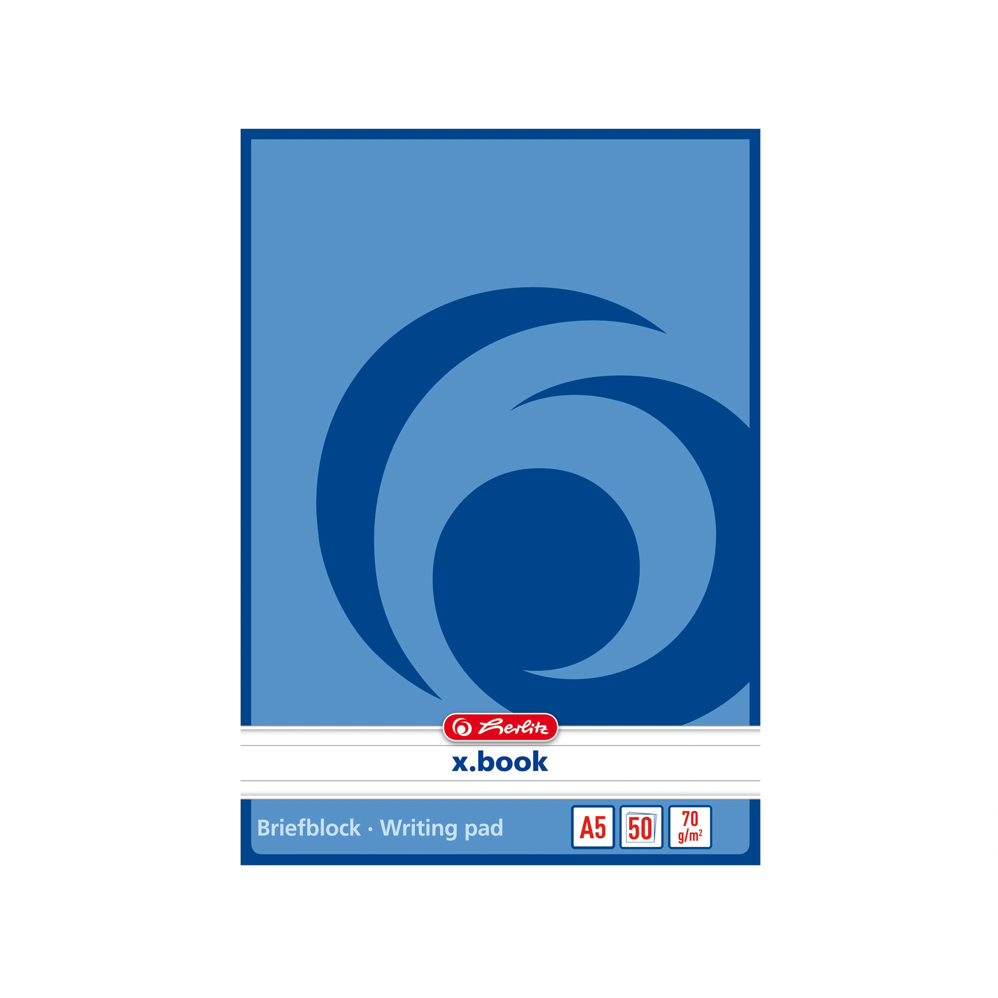 herlitz Briefblock x.book, A5, ungelocht, 50 Blatt, liniert (EAN: 4008110717517)