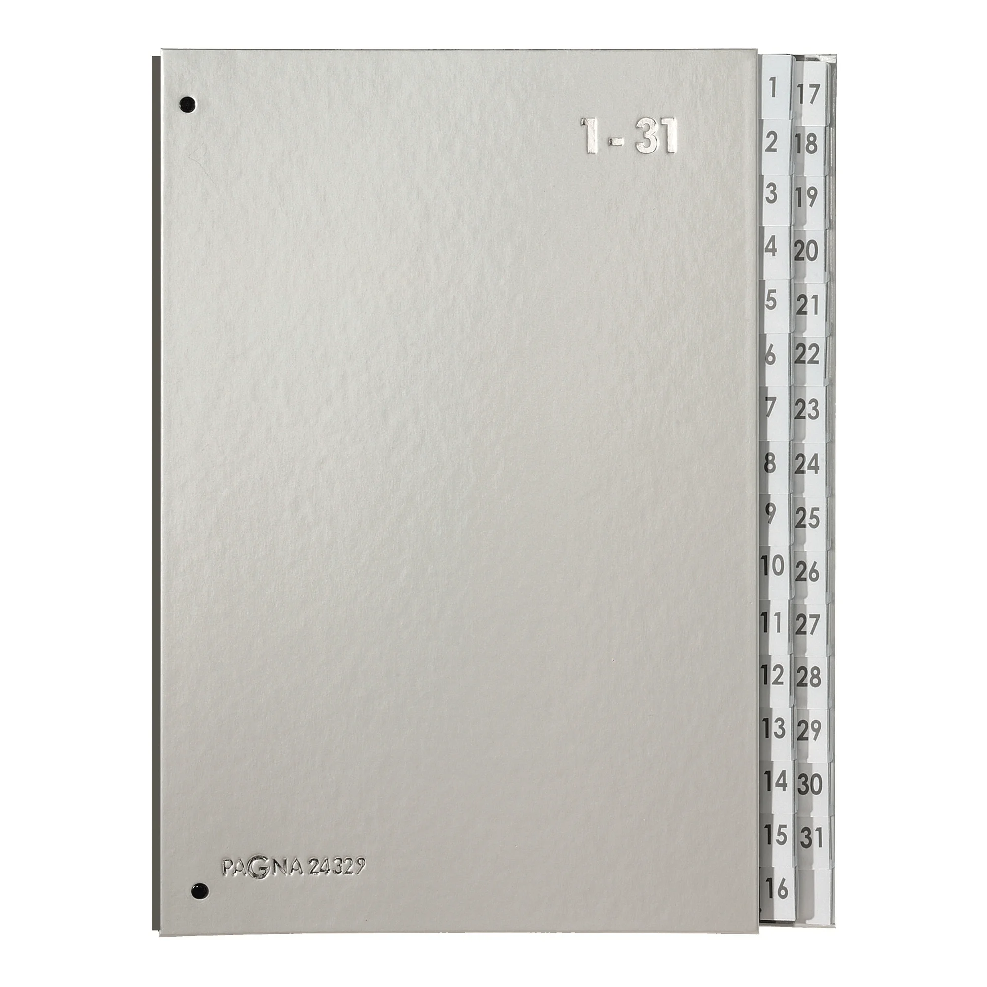 PAGNA Pultordner Color, DIN A4, 1 - 31, 31 Fächer, silber (EAN: 4013951011342)