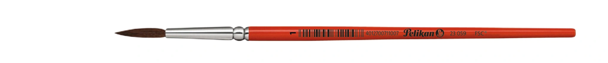 Pelikan Haarpinsel Sorte 23, Gr. 1, stumpfer Holzstiel, orange (EAN: 4012700711007)