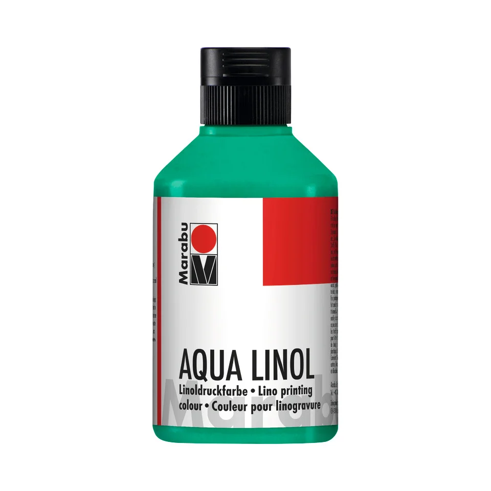 Marabu Aqua-Linoldruckfarbe, blaugrün, 250 ml (EAN: 4007751372536)