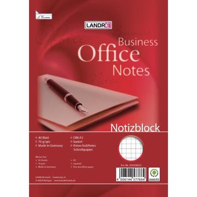 herlitz Spiralnotizblock, DIN A5, 40 Blatt, kariert (EAN: 4006144577664)