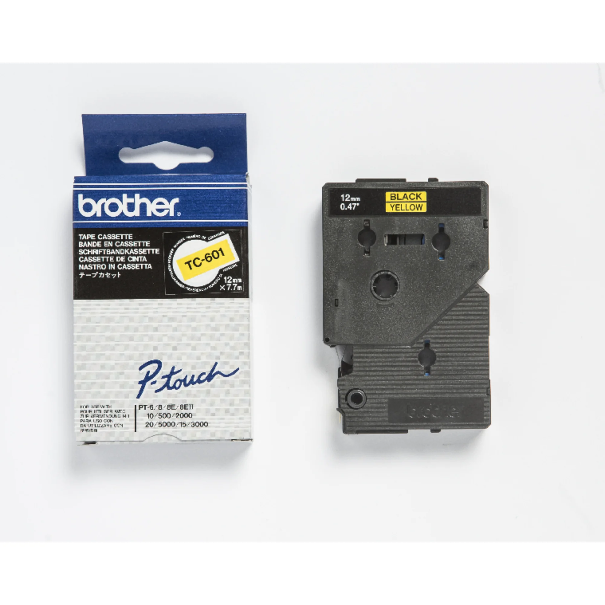 brother TC-Tape TC-601 Schriftbandkassette, Bandbreite: 12mm (EAN: 4977766050616)