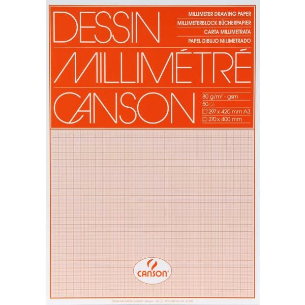 CANSON Millimeterpapier, 650 x 500 mm, 90 g/qm (EAN: 3148950641052)