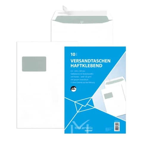 MAILmedia Versandtasche Offset weiß, C4, mit Fenster (EAN: 4003928388423)