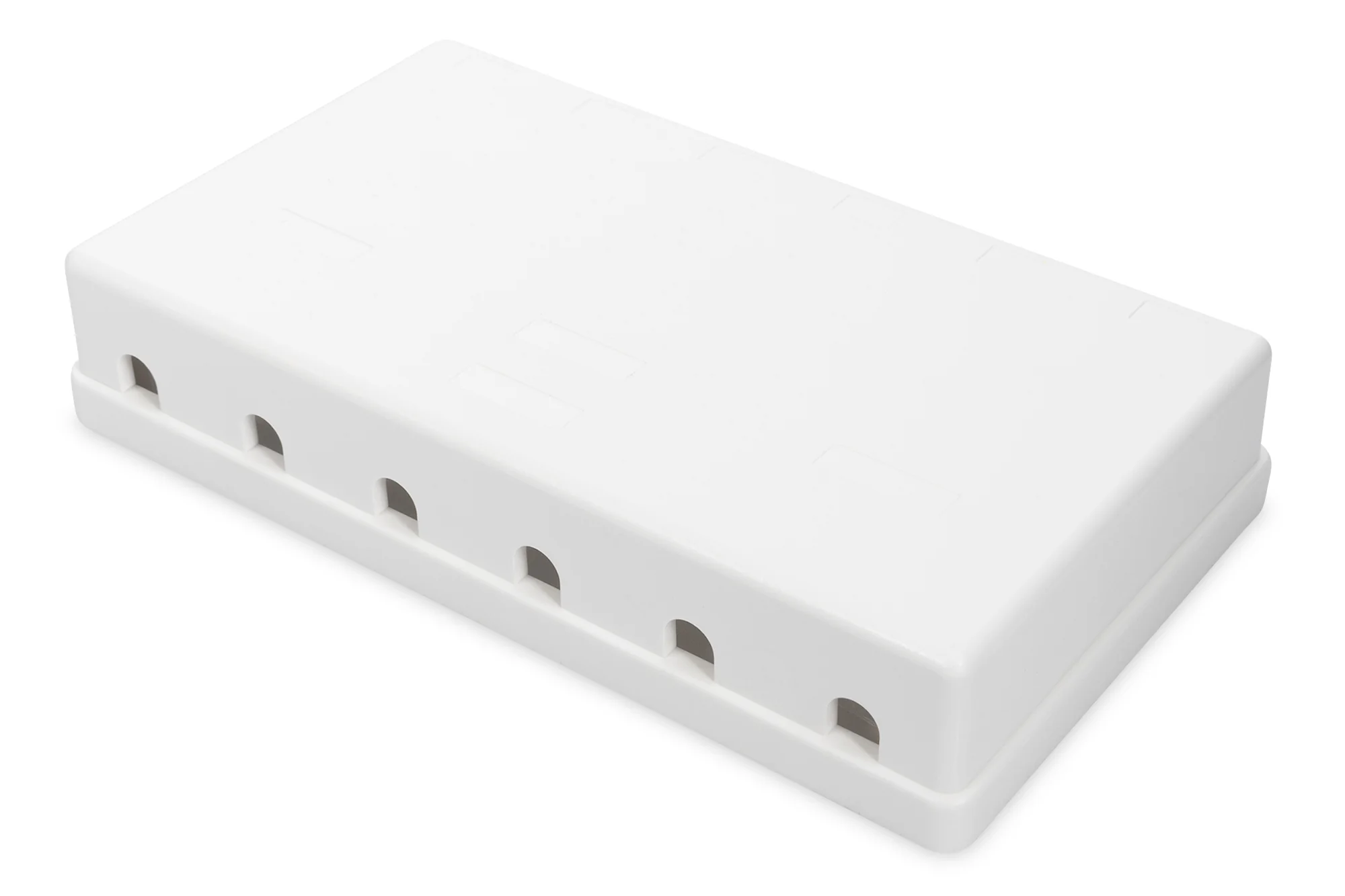 DIGITUS Aufputzbox für Keystone Module, 6 x RJ45, reinweiß (EAN: 4016032259411)