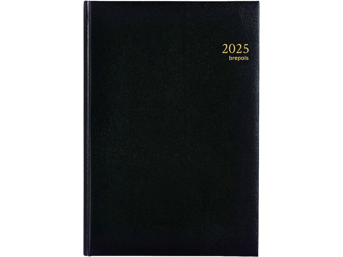 Brepols Buchkalender "OMEGA 30" 2027, 210 x 290 mm, schwarz (EAN: 5412303004930)