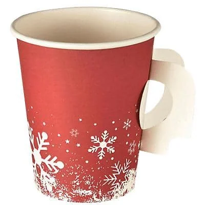 STARPAK Papp-Trinkbecher mit Henkel "Winter Time", 0,2 l (EAN: 4002911854945)