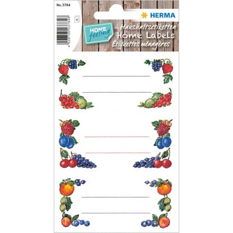 HERMA Haushalts-Etiketten Beerenarrangements, 76 x 35 mm (EAN: 4008705037846)
