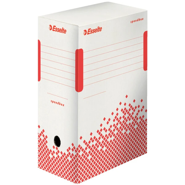Esselte Archiv-Schachtel SPEEDBOX, DIN A4, weiß/rot,(B)150mm (EAN: 4049793025995)