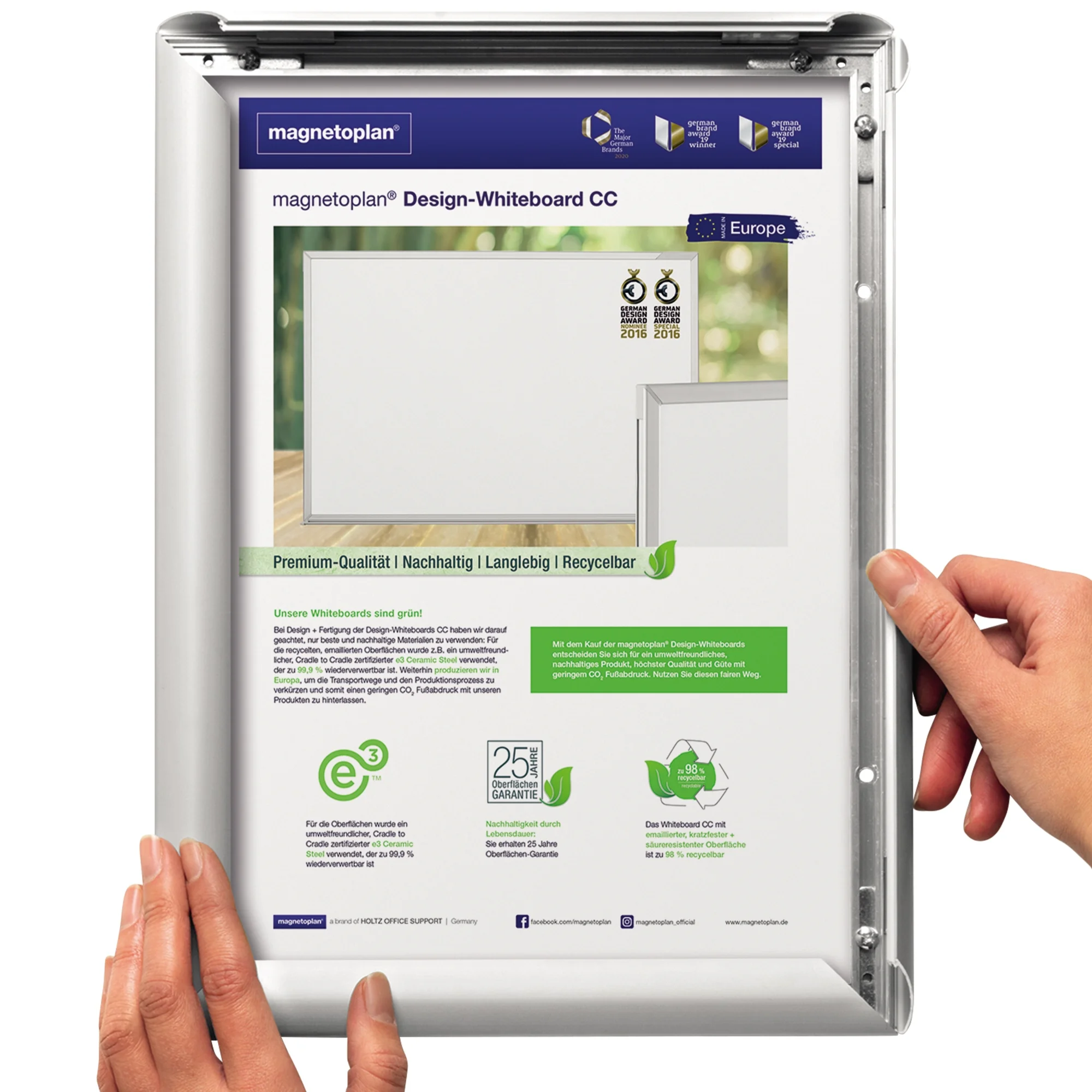 deflecto Plakatrahmen, DIN A1, silber eloxiert (EAN: 5055425954259)