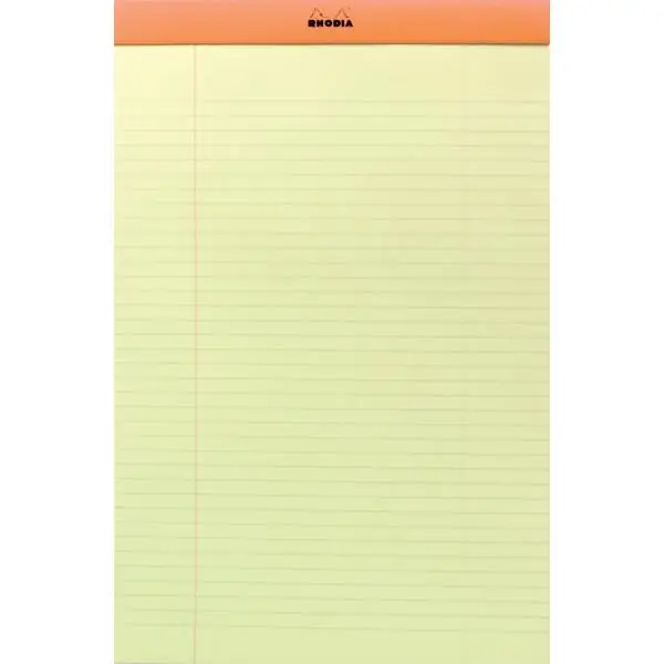 RHODIA Notizblock No. 19 Yellow, DIN A4+, liniert, orange (EAN: 3037920196602)