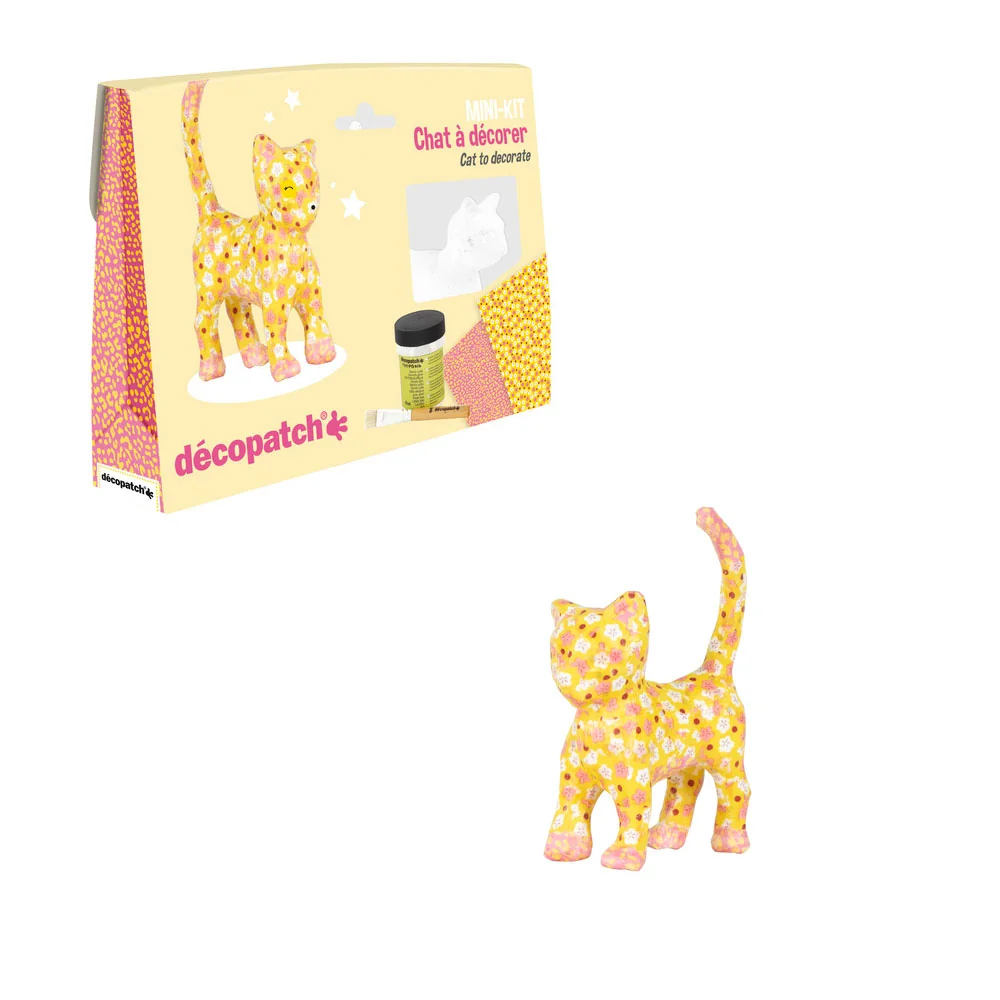 décopatch Pappmaché-Set "Katze", 5-teilig (EAN: 3609510350246)