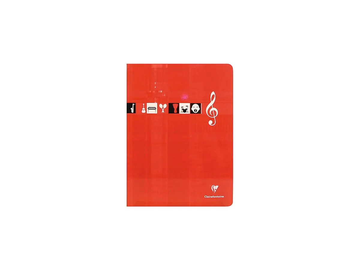 Clairefontaine Heft mit Heftung „Musik & Gesang“, A4, 48 Seiten, coloris assortis (EAN: 3329680311709)